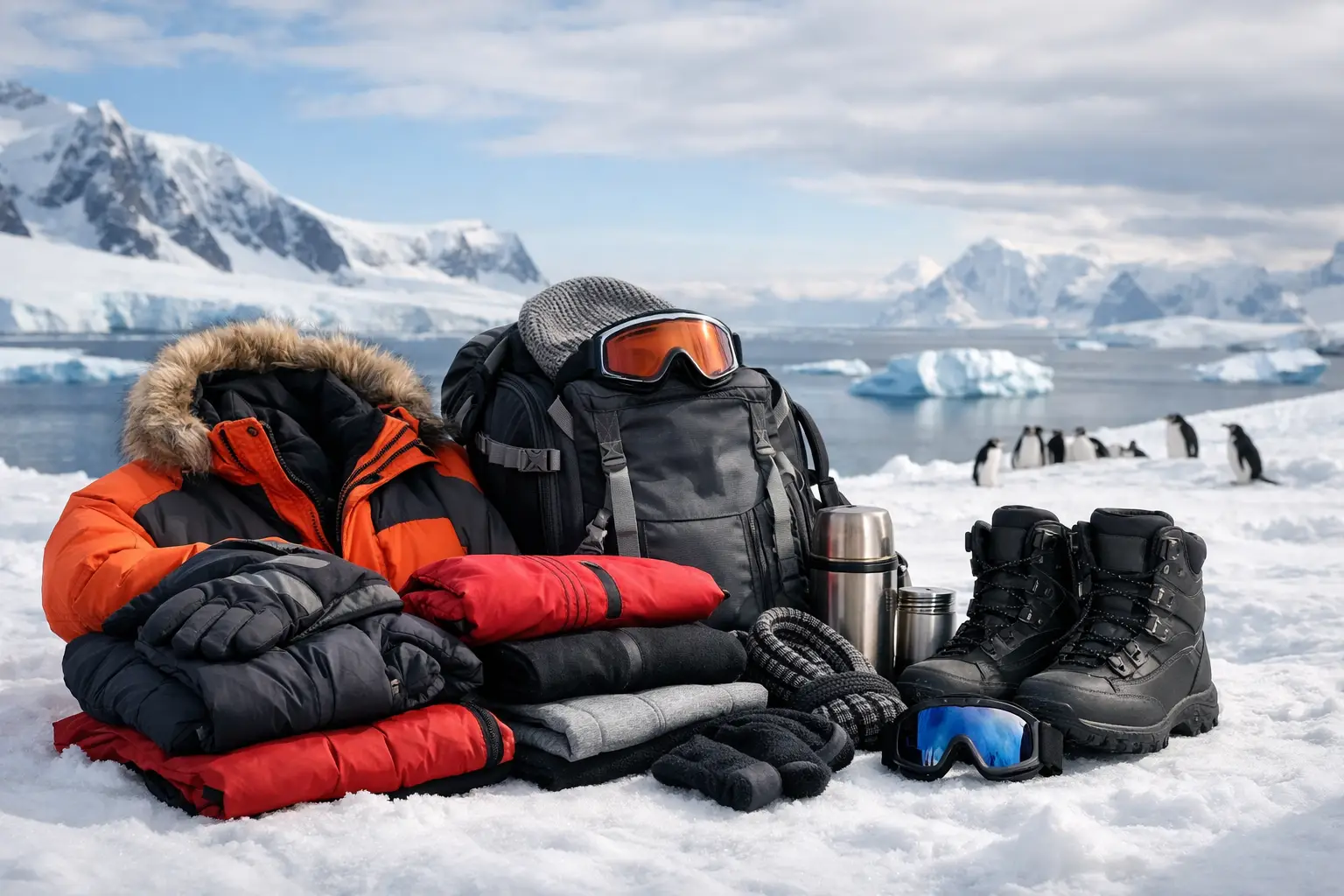 Que roupas devo levar na minha bagagem para a Antártica?